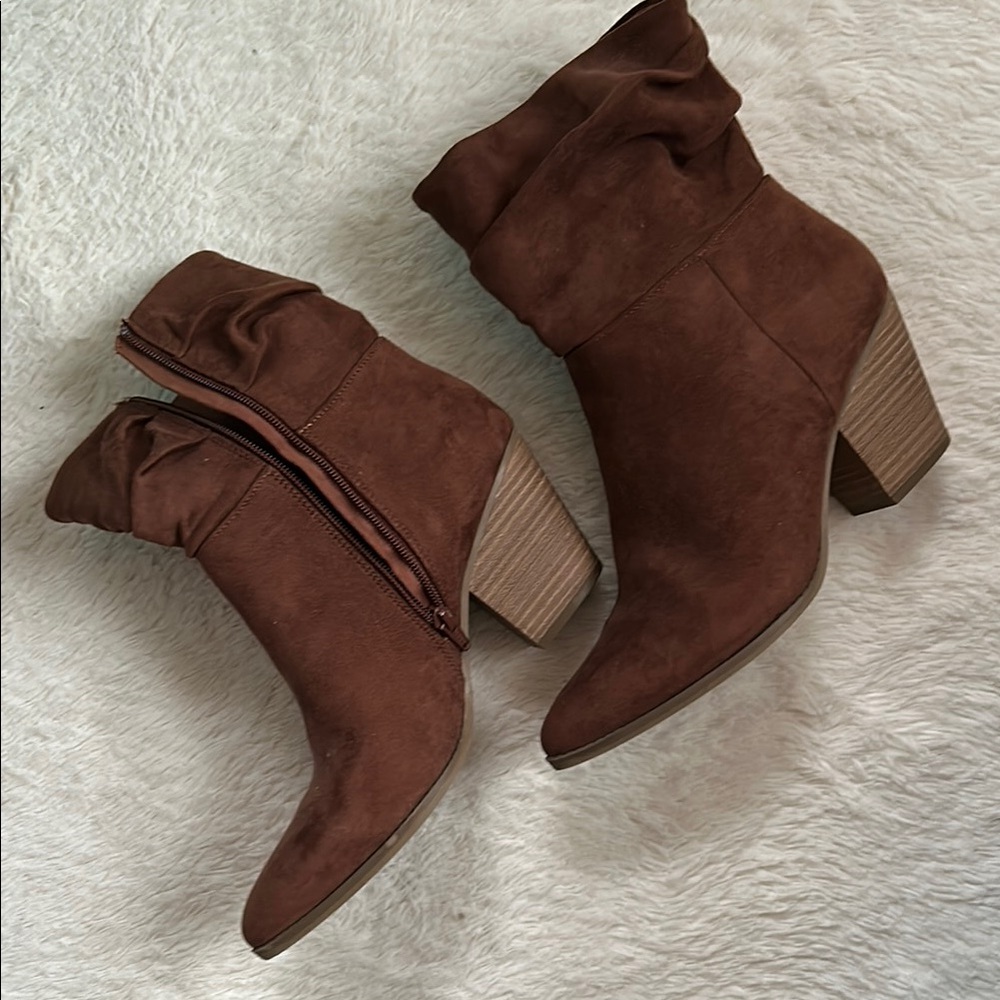 Brown Suede Ankle Boots